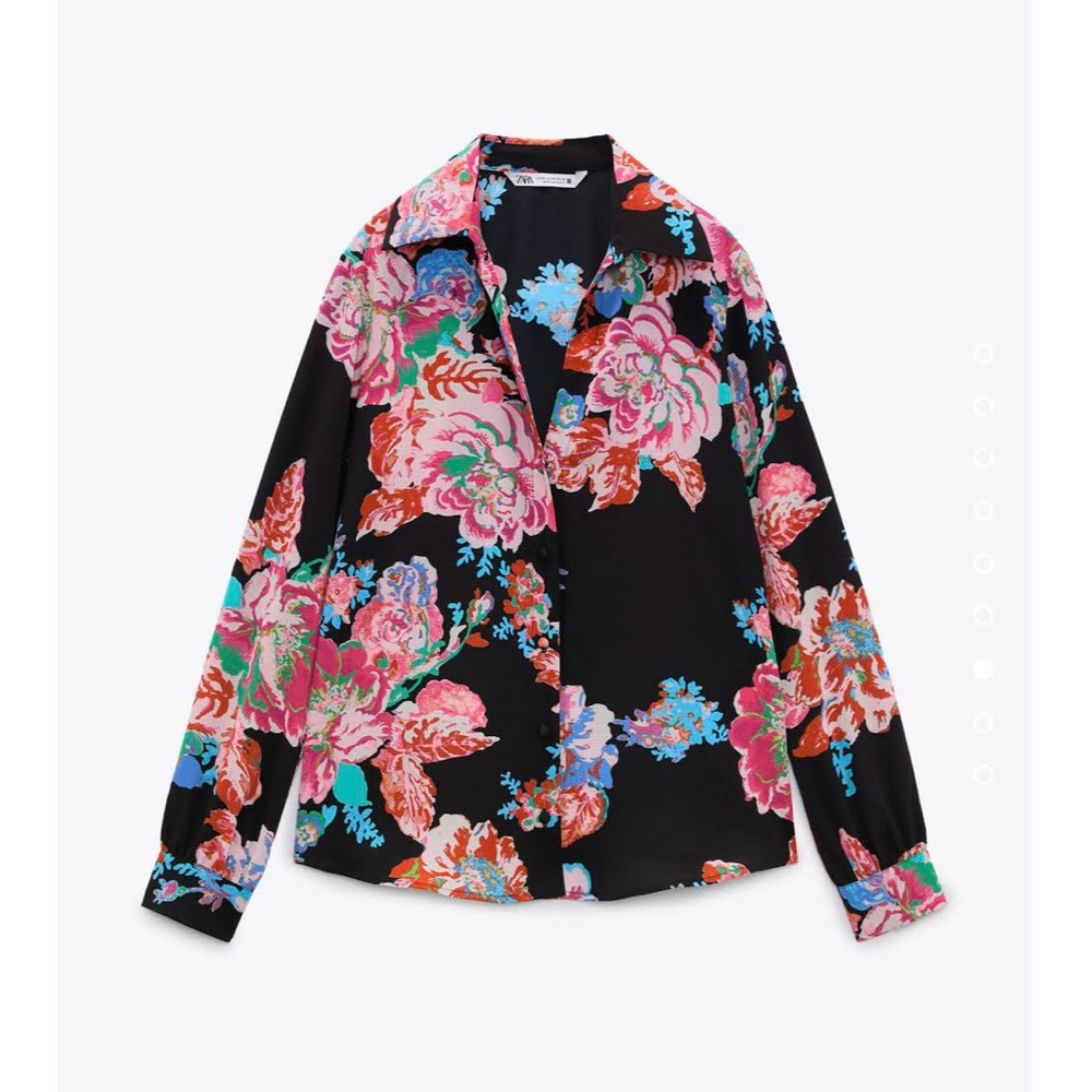 Zara Floral Print Blouse